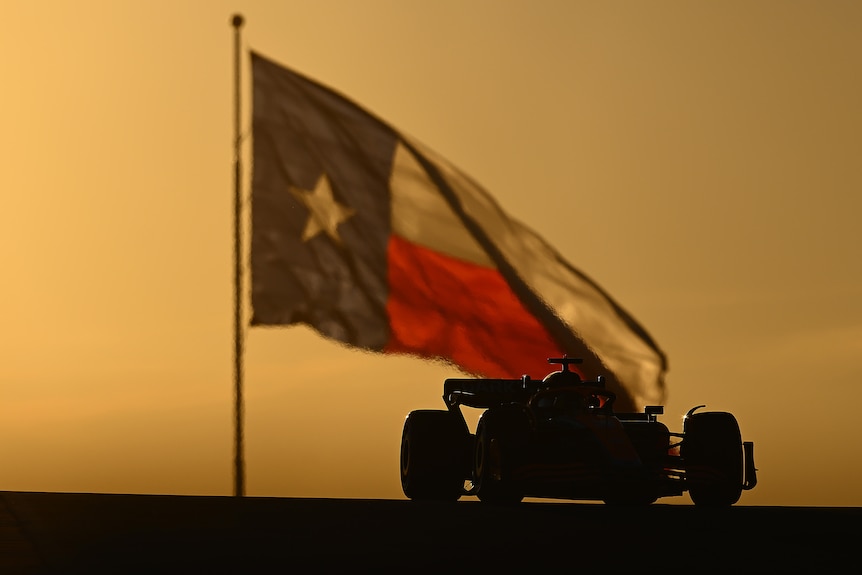 Daniel Ricciardo drives his McLaren around the track in Austin, Texas. 