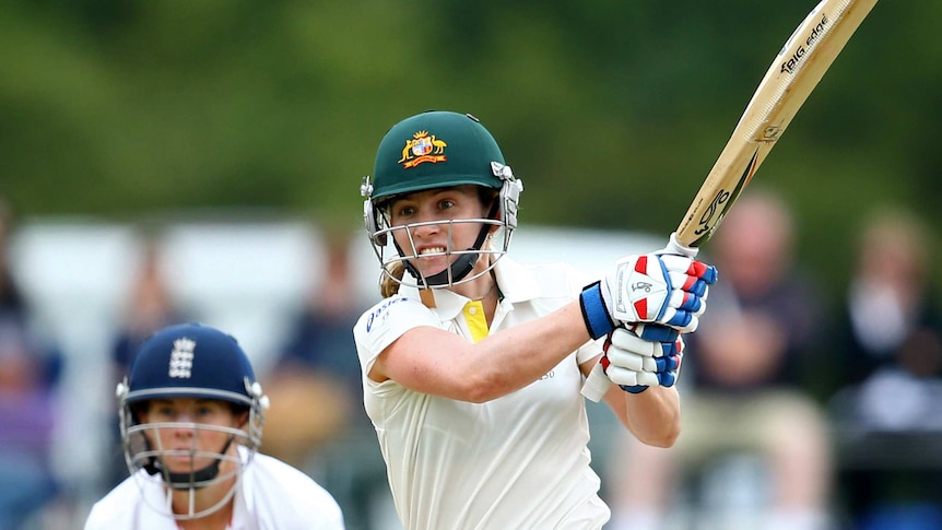Jodie Fields hits out on day four of 2013 women's Ashes Test