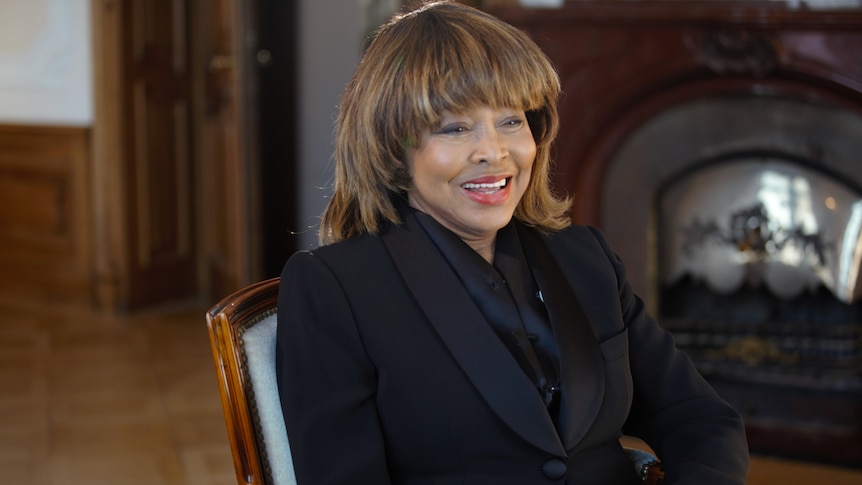 Tina Turner sitting down for an interview in new documentary