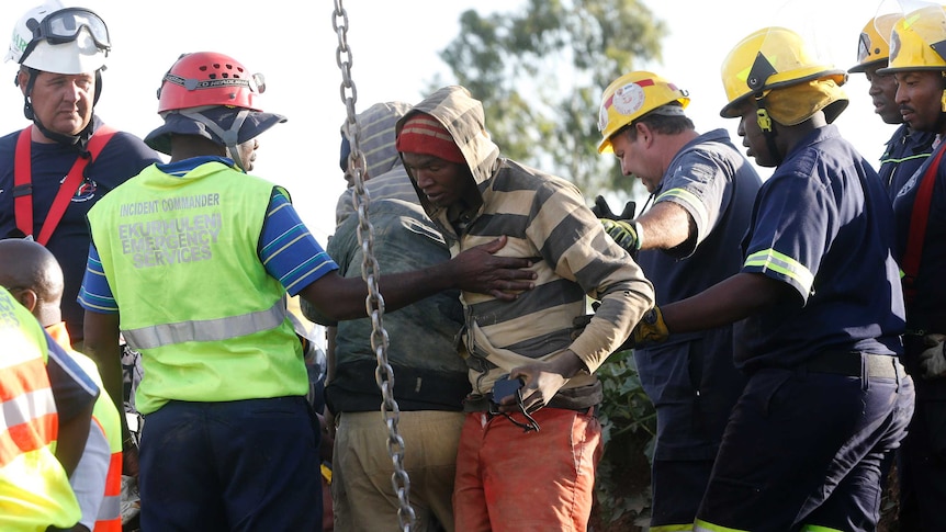 Miners rescued from South African mine