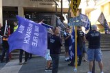 CFMEU protest outside Federal Court in Perth