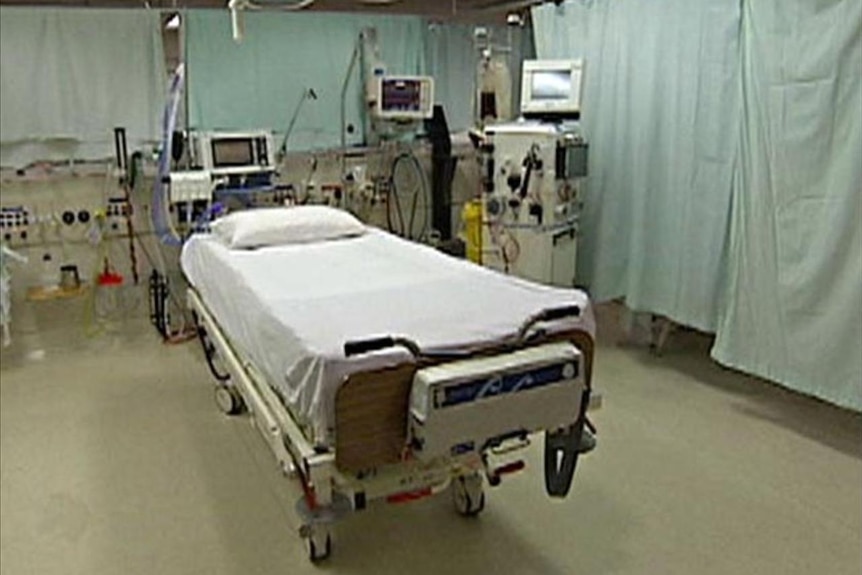 Empty bed in theatre at a Perth hospital
