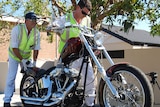 Police image of Harley Davidson motorbikes