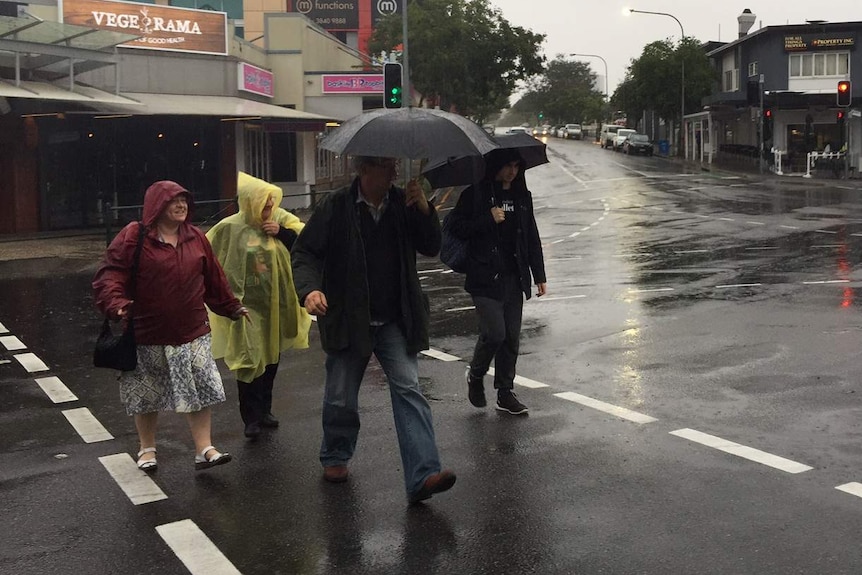 Ponchos are out in West End, Brisbane