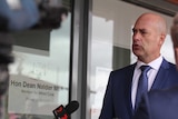 WA Liberal Minister Dean Nalder addresses the media
