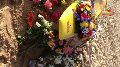 Memorial to shark attack victim at Tathra Beach