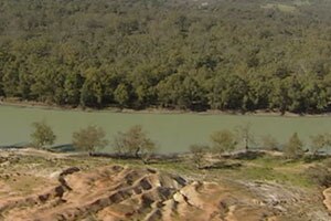 Birds eye view of the Murray River
