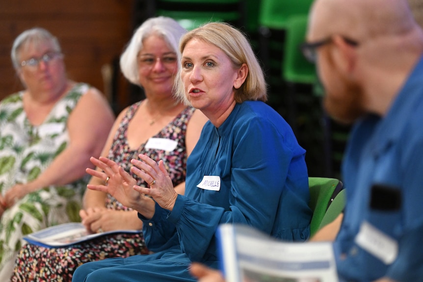 woman on a panel speaking