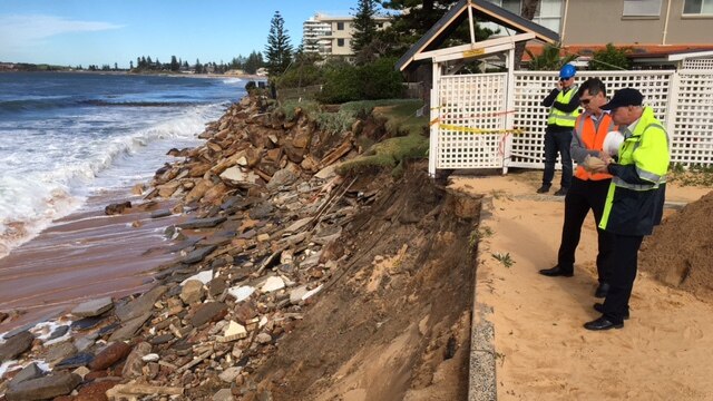 Unapproved seawalls that collapsed in Collaroy during storms