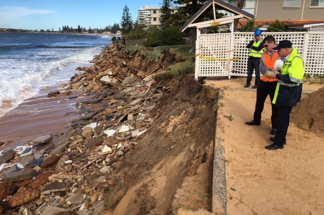 Unapproved seawalls that collapsed in Collaroy during storms