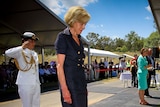 Governor-General Quentin Bryce lays a wreath