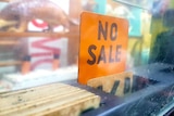 No sale sign on an antique cash register.