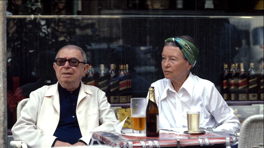 Jean-Paul Sartre and Simone de Beauvoir in Rome, April 1986