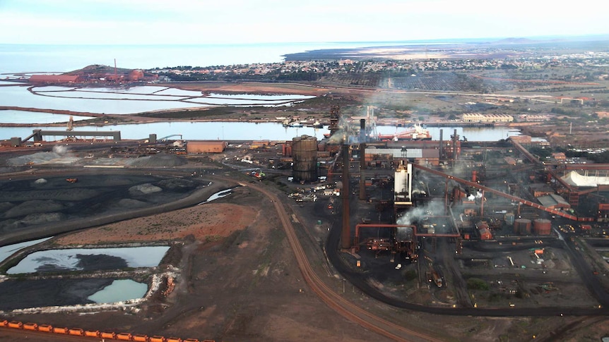 Arrium steelworks from the air