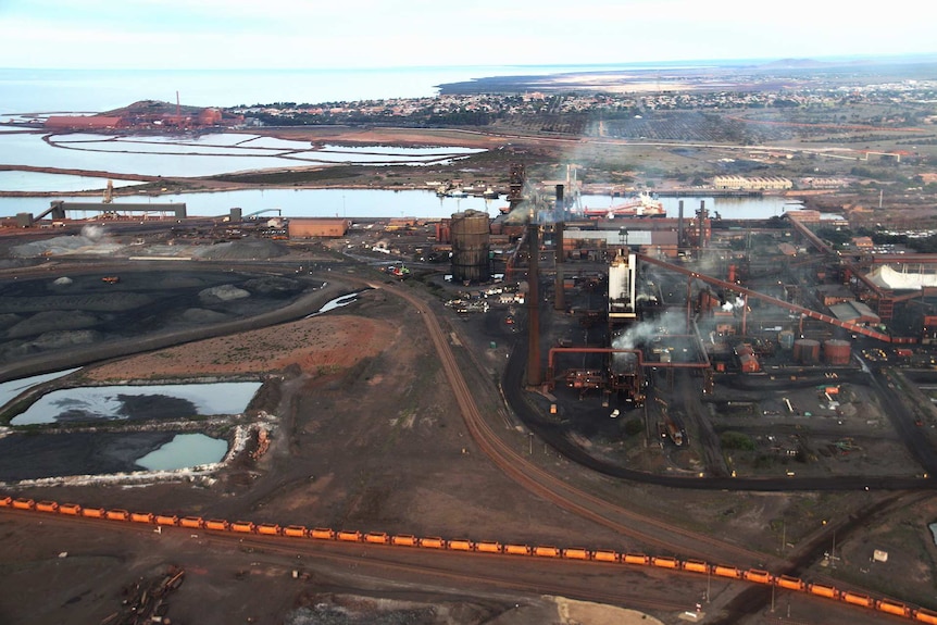 Arrium steelworks from the air