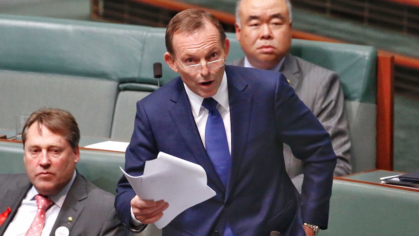 Tony Abbott speaking in parliament