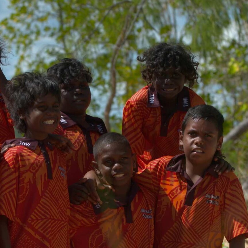 Photograph of children in Tiwi Islands
