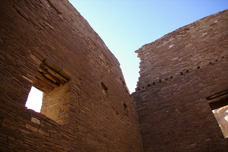 Multi story ancient Puebloan stone ruin