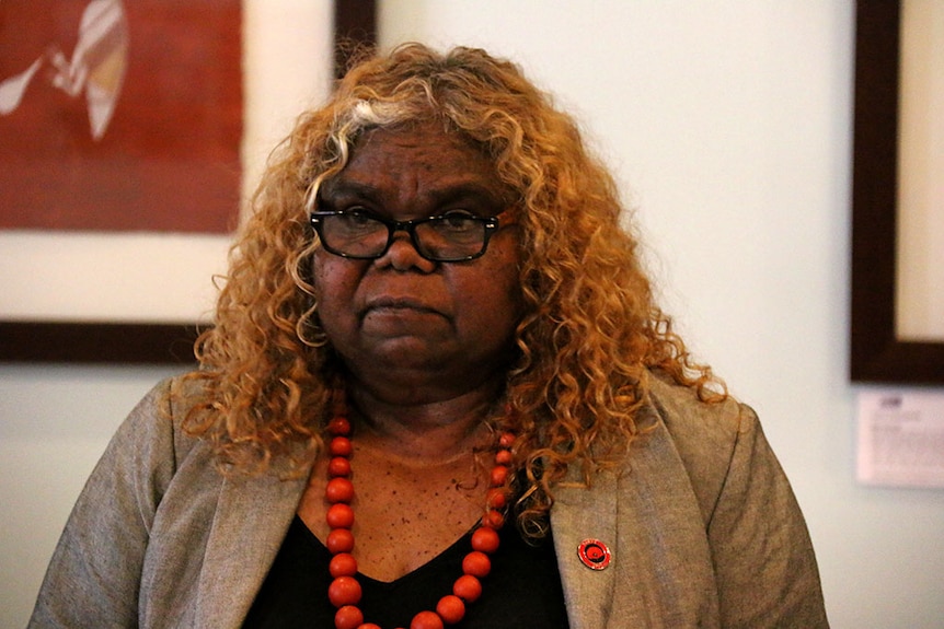 NT Cabinet Minister Bess Price being sworn in at Government House in Darwin.