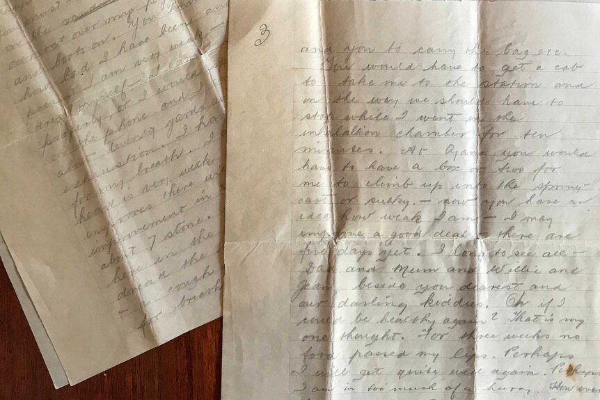 Pages of a handwritten letter.