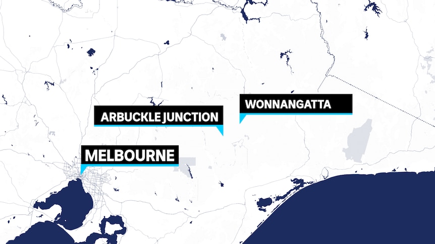 A map detailing Melbourne Wonnangatta Valley and Arbuckle Junction.