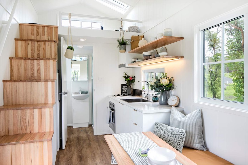 The interior or a tiny home