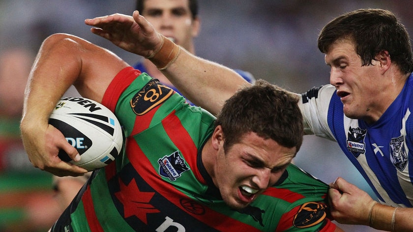 Club v country: Sam Burgess may be forced to miss a South Sydney clash against Brisbane in round 14.