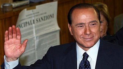 Hopes dashed: There are not enough disputed ballots to give Mr Berlusconi victory. [File photo]