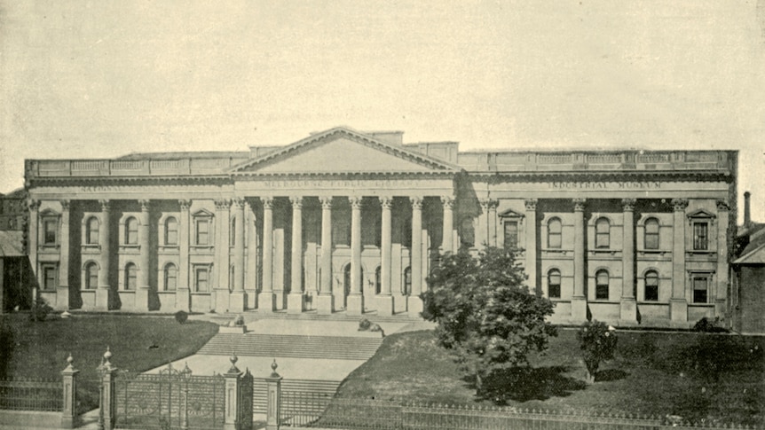 Historical image of the State Library of Victoria, taken in 1901.