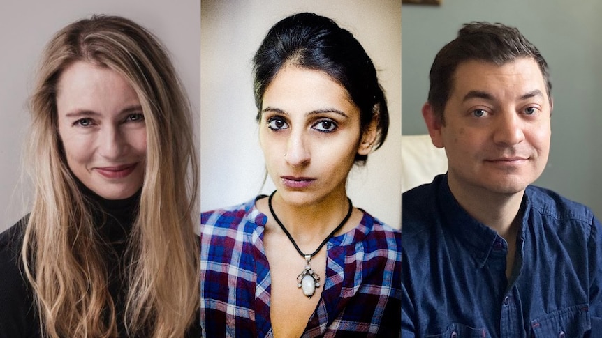 Author headshots left to right: Deepti Kapoor, Michelle Johnston and Kevin Wilson