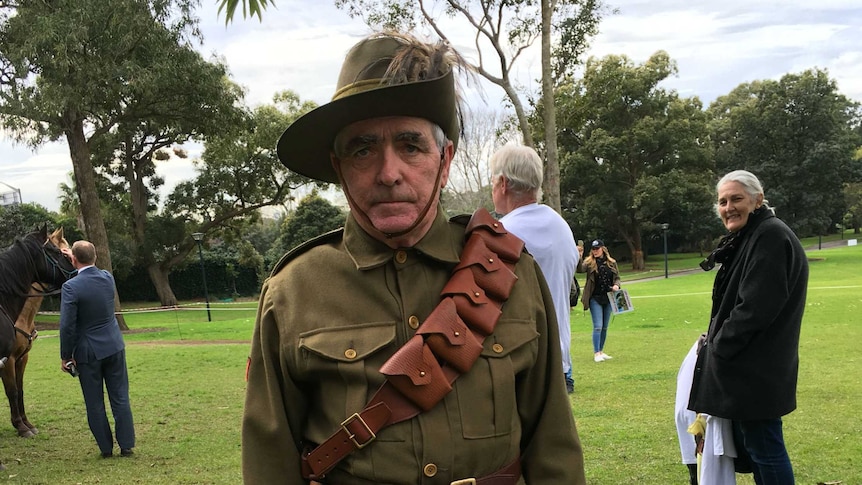 Noel Bridle came dressed in the uniform of the Seventh Light Horse Brigade.