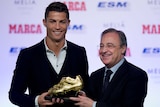 Cristiano Ronaldo with his third Golden Boot