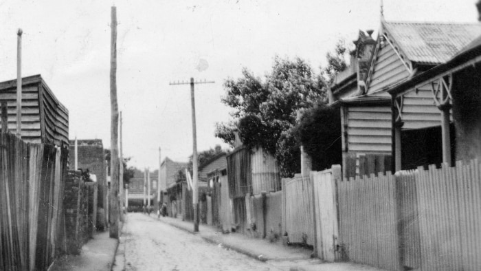 Poor quality timber houses used to dominate Little Charles Street in Abbotsford.