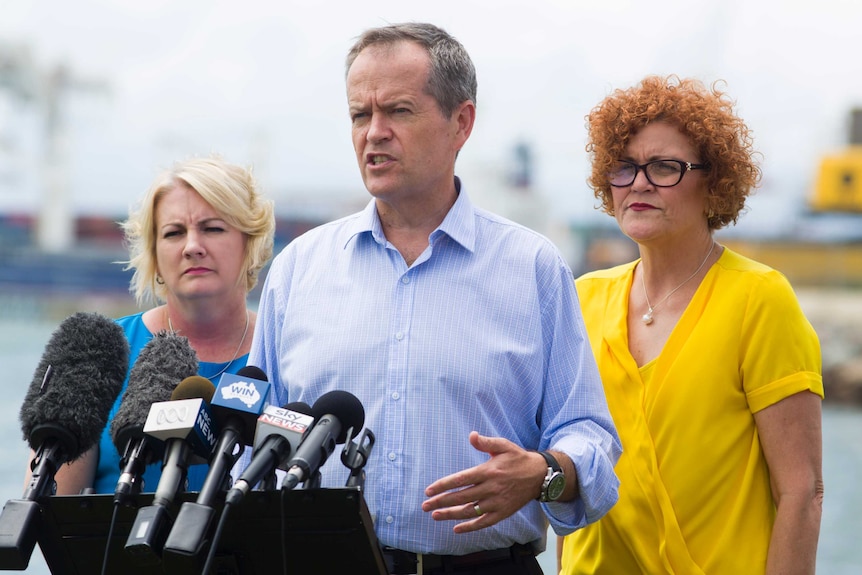 Bill Shorten in Townsville over the Yabulu refinery