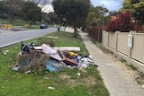 Roadside rubbish in Maylands, Perth.