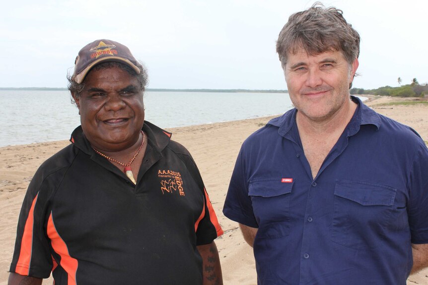 Indigenous elder Thomas Wales and Griffith University Senior Research Fellow Michael Westerway.