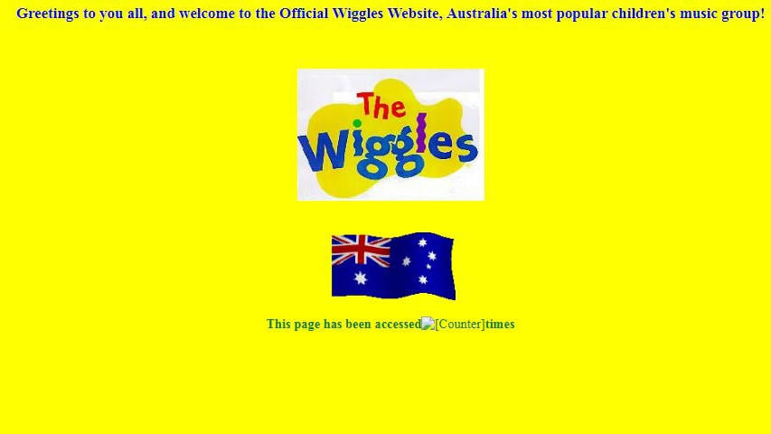 A bright yellow landing page with an Australian flag.
