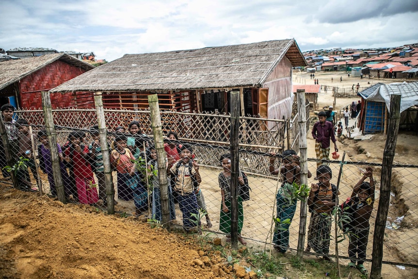 Children in the Cox's Bazar refugee camp in Bangladesh.