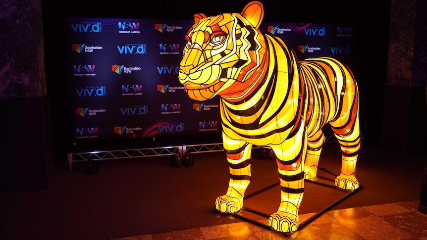 The giant animal lantern set to be displayed at Taronga Zoo during Sydney's Vivid festival.