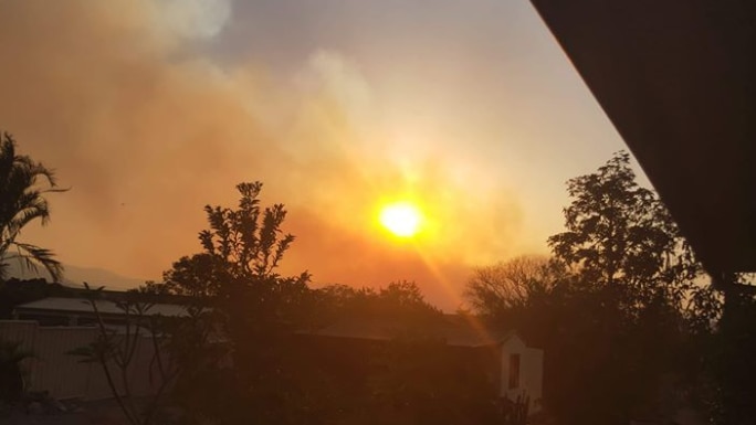 A photo taken from Kalbar shows the scene farmers in the Scenic Rim are faced with.