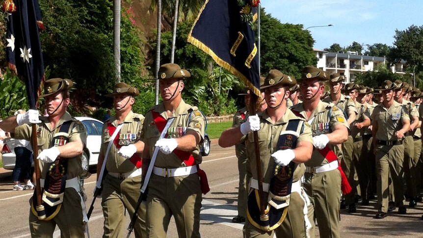ANZAC Day parade in Townsville.