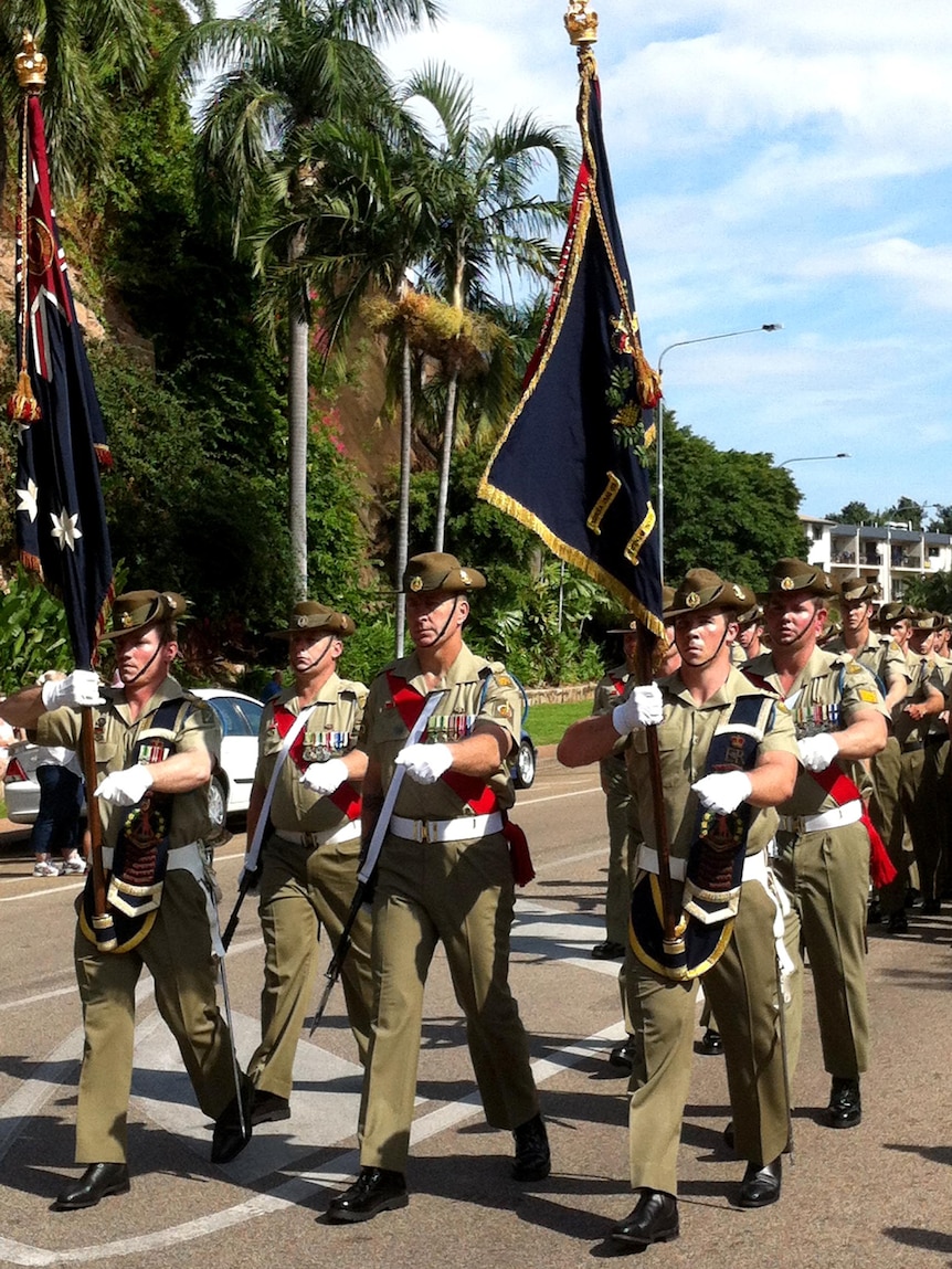 ANZAC Day parade in Townsville.