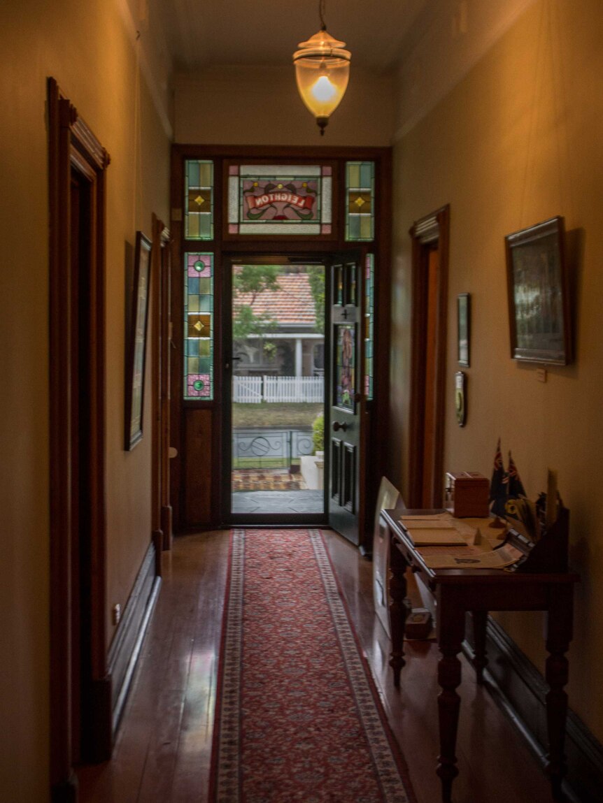 The entrance hall to Halliday House, which was once divided into two homes.