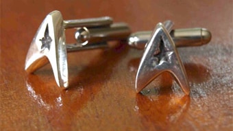 Damon's Star Trek cufflinks
