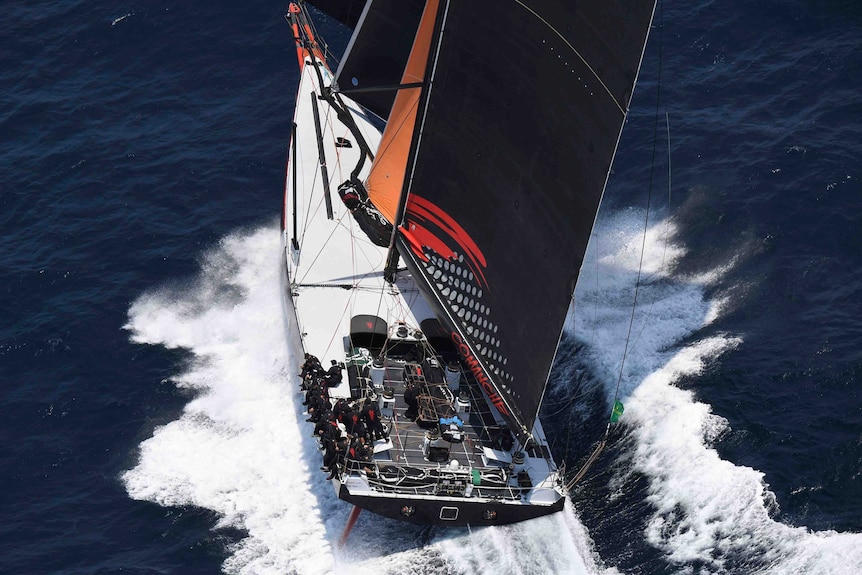 Comanche sailing in the Sydney to Hobart yacht race