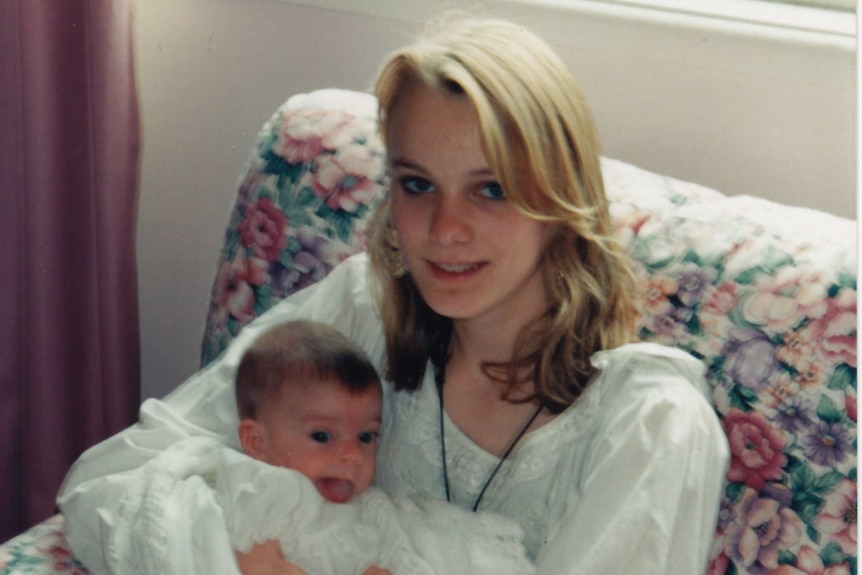 Belinda Peisley with child.