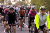 Cyclist protest against tack attacks