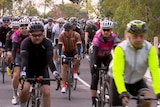 Cyclist protest against tack attacks