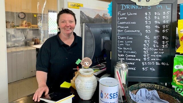 Michelle McCartney stands behind the counter at her Fingal cafe.