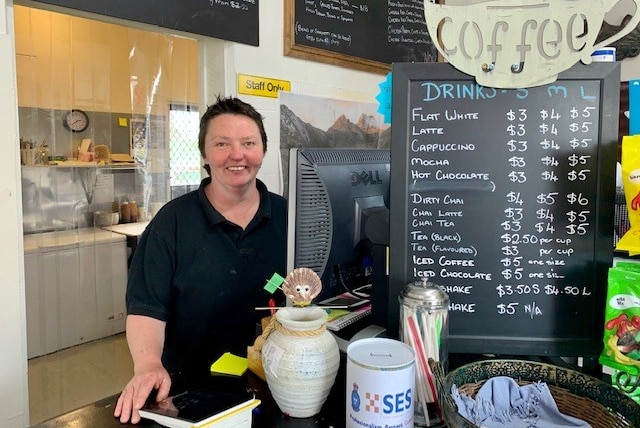 Michelle McCartney stands behind the counter at her Fingal cafe.